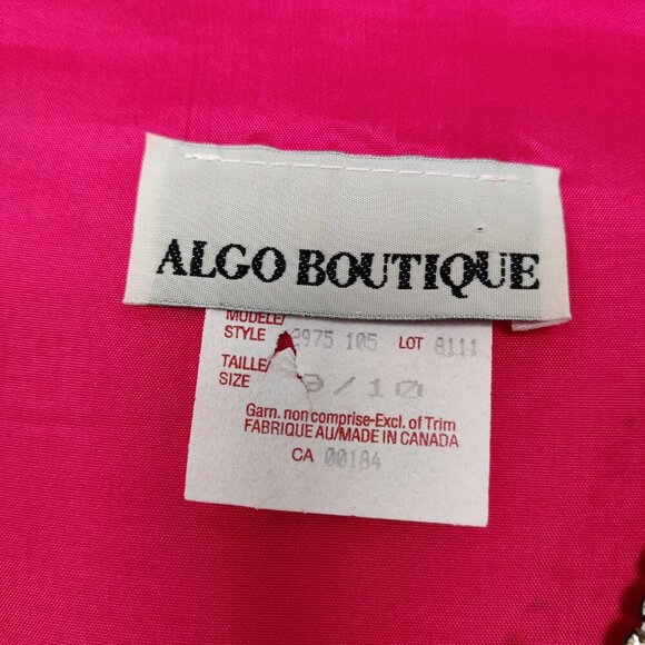 Vintage Algo Boutique Women's Pink Jacket & Maxi Skirt Set Sz Med Party Cocktail - Picture 11 of 16